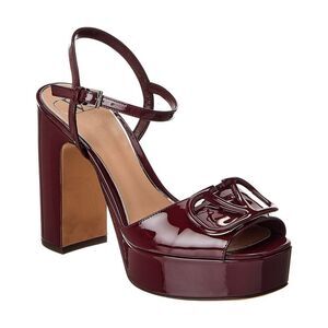 Valentino Vlogo 115 Patent Platform Sandal, Pink